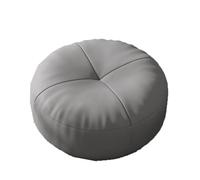 OXOAMP Escabel Taburete pequeño de Cuero for pies, Taburete Redondo con cojín de futón, Taburete for Cambiar Zapatos de Entrada, Taburete bajo for Taburete Creativo Cómodo(Dark Grey)
