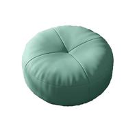 OXOAMP Escabel Taburete pequeño de Cuero for pies, Taburete Redondo con cojín de futón, Taburete for Cambiar Zapatos de Entrada, Taburete bajo for Taburete Creativo Cómodo(Green)