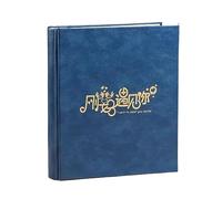 OXOLAMRIN Álbum de Recortes, Álbum de Fotos 8 Pulgadas, 400 Hojas, Inserto Cuero Azul(Dark Blue,01)