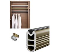 OXOLAMRIN Barra para Colgar Ropa, Barra de Armario aleación Aluminio for Montaje en Pared, 400 kg, Multicolor, Varios tamaños(Gold,51cm/20.1in)