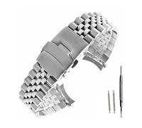 OXOLAMRIN cinturón de metal de acero inoxidable, Correa de reloj de acero inoxidable de 20 mm y 22 mm, ajuste de repuesto con extremo curvado(22mm)