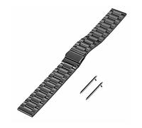 OXOLAMRIN cinturón de metal de acero inoxidable, Correa de reloj de acero inoxidable de 22 mm, pulsera con correa de extremo curvo(Black Straight Port)