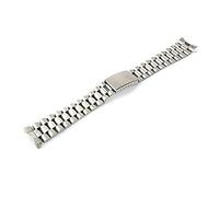 OXOLAMRIN cinturón de metal de acero inoxidable, Correa de reloj de acero inoxidable macizo pulido cepillado de 18 mm y 20 mm con extremo curvo(18mm)