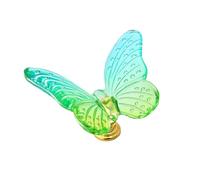 OXOLAMRIN Manija de cristal para puerta,pomos para armarios, Paquete de 4 tiradores mariposa cristal multicolor for armarios y cajones(Color 2)