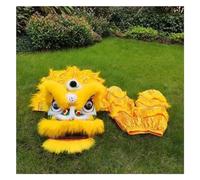 OXOLAMRIN Traje tradicional chino para la danza del león, Disfraz de león y dragón 15 cm for danza del el, multicolor, for Festival Primavera chino al aire libre(Yellow)