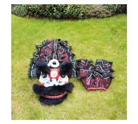 OXOLAMRIN Traje tradicional chino para la danza del león, Disfraz de león y dragón 15 cm for danza del el, multicolor, for Festival Primavera chino al aire libre(Black)