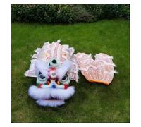 OXOLAMRIN Traje tradicional chino para la danza del león, Disfraz de león y dragón 15 cm for danza del el, multicolor, for Festival Primavera chino al aire libre(White)