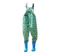 OXOLAMRIN Vadeadores de Cadera, vadeadores de Pesca, Botas de Pesca Impermeables y Antideslizantes, Color marrón, Verde, Amarillo, Caqui y Azul, Tallas 4.5-6.5(Green,6)