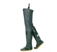 OXOLAMRIN Vadeadores de Cadera, vadeadores de Pesca, PVC Waterproof Hip Wader Boots Cleated Outsole Green Multiple Sizes Unisex(8.5)