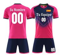 OXOQAQ Camiseta Futbol Personalizada Hombre Niño con Tu Nombre Y Número Logotipo del Equipo