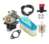 OxoxO Carburetor with 36356 Air Filter Shut Off Valve Fuel Filter Fuel Line for Tecumseh OHV125 OHV130 OVH135 Replace 640065A