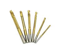 OxoxO Juego de brocas de titanio para sierra de metal, HSS, 6 piezas de brocas para sierra de metales.