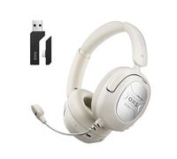 OXS Storm A2 Auriculares Inalámbricos para Juegos, Cancelación Activa de Ruido, Bluetooth 5.4 & Baja Latencia 2,4 GHz, Modos EQ Duales, 70 Horas de Batería, para PC, PS4, PS5, Switch y Móvil, Blanco
