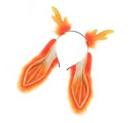 Oxtxuzdm 1 diadema de cuernos de ciervo, diadema de reno, orejas de animales, cola de animal, Halloween, cosplay, fiesta, disfraces, diadema de reno