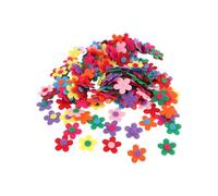 Oxtxuzdm 100 piezas de flores de fieltro coloridas para proyectos de costura de manualidades de 28 mm, tela no tejida, calcomanías de flores para ropa, decoración de Navidad, fieltro