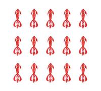 Oxtxuzdm 15 cebos flotantes suaves para camarones flotantes flotantes y flotantes para peces que atraen para agua dulce, pesca en agua salada, lubina, trucha, señuelos de pesca