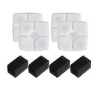 Oxtxuzdm 4/8/12 piezas de filtro de fuente de agua para mascotas, esponja de repuesto, accesorios de filtración, purificaciones, espumas, juego de filtro de fuente de agua para mascotas