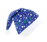 Oxtxuzdm 4 gorros de Papá Noel unisex con diseño de copo de nieve para decoración navideña, pasadores para el pelo, pasadores de árbol, clips de alce, gorro de bebé niña para mujeres y niños