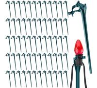 Oxtxuzdm 60 Divisions Global - Poseedores de luz de poliestireno para decoración de césped de Navidad y vacaciones, organización simple, estacas de luz de ruta exterior