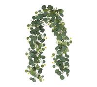 Oxtxuzdm Adorno realista de eucaliptos de 180 cm, con 60 flores, ideal para decoración de fiestas y eventos, tienda de exhibición de vegetación