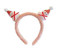 Oxtxuzdm Bandas de pelo de alce, diadema de Papá Noel, muñecos de nieve, suministros de decoración de fiesta de Navidad, accesorios de estilo de vacaciones, aro de muñeco de nieve