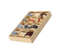 Oxtxuzdm Bandeja apilable de franela para reloj con almacenamiento de 12 secciones y diseño ligero fácil de usar para exhibición de joyas, soporte de exhibición de relojes de franela