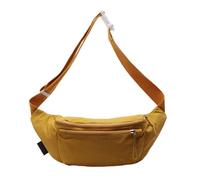 Oxtxuzdm Bolsa cruzada deportiva de color, bolsa de viaje casual, bolsa de hombro multifuncional con correa ajustable para mujer, Amarillo, 23x13x7cm