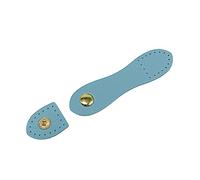 Oxtxuzdm Bolso de mano para mujer, accesorios de piel sintética, hebilla, botones, cierre de broche, correa de hombro, azul (lake blue), One Size