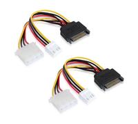 Oxtxuzdm Cable adaptador SATA macho a doble IDE de 4 pines compatible con dispositivos de almacenamiento antiguos y nuevos, conectores de alimentación de PC para Legacys Drive