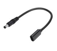 Oxtxuzdm Cable de extensión tipo C hembra a DC5521 macho/hembra, cable de alimentación para cámaras CCTV, luz LED y routers de transmisión de datos