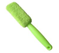 Oxtxuzdm Cepillo compacto para detalles de coche, cerdas suaves, mango ergonómico profundo para arcos de ruedas y neumáticos, cepillo limpiador de ruedas de coche, herramienta de limpieza de llantas