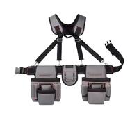 Oxtxuzdm Cinturón de herramientas impermeable ajustable para constructores, equipado con soportes de múltiples bolsillos y correas reforzadas, cinturón de cintura para trabajadores