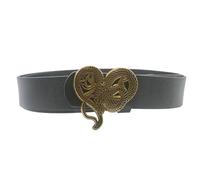 Oxtxuzdm Cinturón de serpiente de corazón con hebillas elegantes ajustables, cintura para trajes de moda, cinturón de moda, Serpiente dorada BK, Talla única