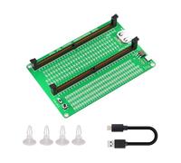 Oxtxuzdm Comprobador de memoria DDR5 RDIMM/UDIMM con pestillos largos, indicadores LED para computadora de escritorio, servidores de memoria DDR5, tarjeta de prueba, placa adaptadora de computadora