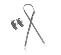 Oxtxuzdm Correa de hombro ajustable, bolso de repuesto de piel sintética, accesorios de hombro, bandolera de piel sintética, gris claro, silver buckle