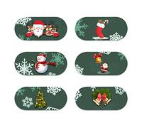 Oxtxuzdm Cubierta de la cámara, obturador, imán deslizante, cámara web, tablet, web, laptop, computadora, cámara, teléfono, lentes, privacidad, estilos navideños, pegatina de privacidad, anti-hacker