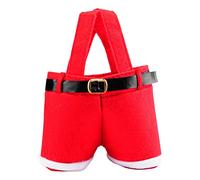 Oxtxuzdm Decoración de Navidad, bolsa de caramelos, soporte para botellas de vino, pantalones de Papá Noel, bolsas de regalo para niños, bolsas de dulces de Navidad