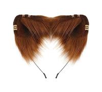 Oxtxuzdm Diadema punk en forma de oreja con adornos dorados para el pelo, aro para adultos, cosplay, transmisión en vivo, fiesta de Pascua, maquillaje, para lavar la cara, diademas para mujer