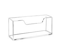 Oxtxuzdm Dispensador de papel de seda acrílico transparente, bandeja vertical eficiente de espacio para cocina, baño, encimera, organizador de servilletas de baño