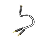 Oxtxuzdm Divisor de auriculares de alta fidelidad, adaptador divisor de música en Y que garantiza una comunicación estable para juegos, reuniones, divisor de micrófono