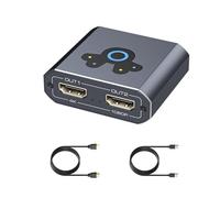 Oxtxuzdm Divisor HDTV de doble monitor 4K a 60Hz para pantalla principal y 1080P para pantalla secundaria con instalación de controlador de construcción de metal