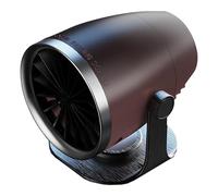 Oxtxuzdm Estufa de vehículo de 360 giros, 12 V, calentamiento rápido, plan compacto para automóviles, camiones, mochileros, ventilador transportable de sustancias ABS con licencia de seguridad