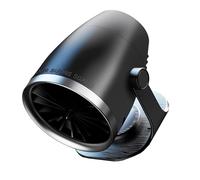 Oxtxuzdm Estufa de vehículo de 360 giros, 12 V, calentamiento rápido, plan compacto para automóviles, camiones, mochileros, ventilador transportable de sustancias ABS con licencia de seguridad