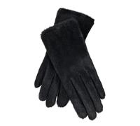 Oxtxuzdm Guantes cálidos de invierno de diseño simple con hilo de imitación cálido, tejido a mano para mujeres y niñas, para exteriores, hilo sintético, Negro, Talla única