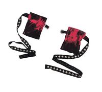 Oxtxuzdm Guantes punk sin dedos transpirables de poliéster con remaches para adultos, unisex, para actividades al aire libre y motocicletas, Tinte nudo, 12x9cm