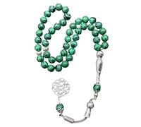 Oxtxuzdm Joyería de cuentas de vidrio reciclables, 45 cuentas redondas con estética verde natural para uso casual u oficina, cuentas de cristal de sandía