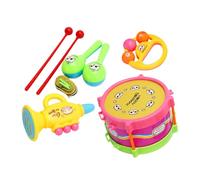Oxtxuzdm Juguete educativo musical para bebé, martillo de arena interactivo, tambor, trompeta, oyente, coordinación de ojos, instrumentos musicales, instrumentos de percusión sensoriales para niños