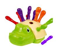 Oxtxuzdm Juguetes de estreñimiento de dinosaurios de dibujos animados para niños Tallo educativo temprano Sensory Fine Motor Habilidad para el aprendizaje de la cognición de colores dinosaurio