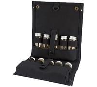 Oxtxuzdm Kit de condimentos de viaje portátil para condimentos, bolsa de almacenamiento con 10 tarros de condimentos plegables para cocinar al aire libre, barbacoa, camping, contenedor portátil de