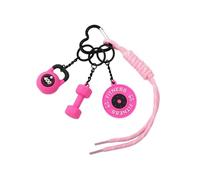 Oxtxuzdm Llavero impermeable con temática de gimnasio, materiales de PVC, accesorios versátiles de fitness para coordinación de ropa deportiva y llavero de fitness para bolsas de gimnasio, f, Talla